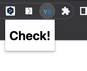 Bookmark機能のクローム拡張機能を押下したときのスクリーンショット